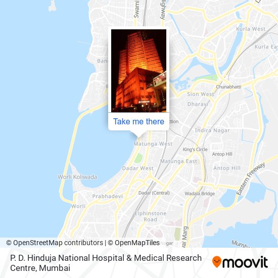 P. D. Hinduja National Hospital & Medical Research Centre map