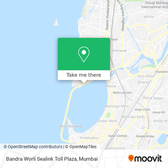 Bandra Worli Sealink Toll Plaza map