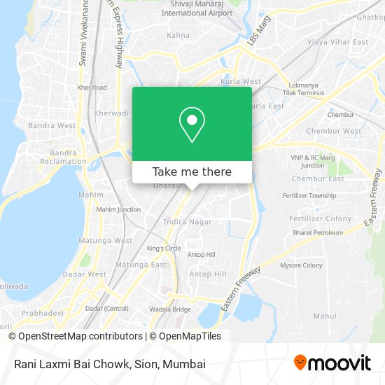 Rani Laxmi Bai Chowk, Sion map