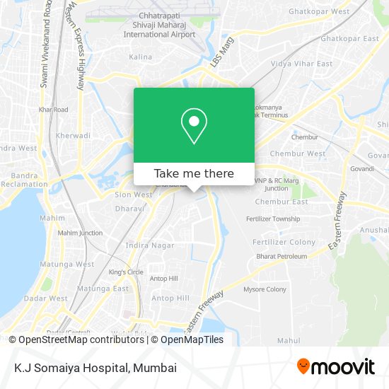 K.J Somaiya Hospital map