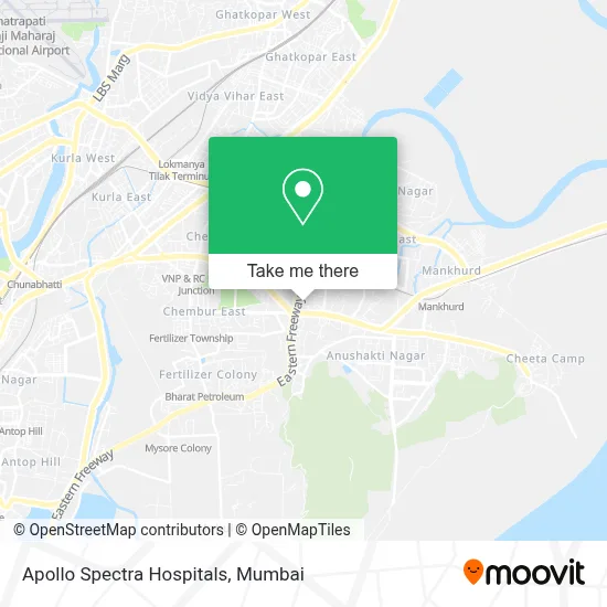 Apollo Spectra Hospitals map