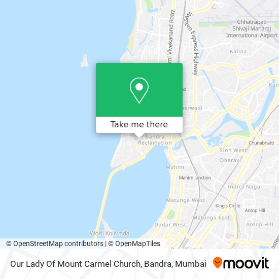 Our Lady Of Mount Carmel Church, Bandra map