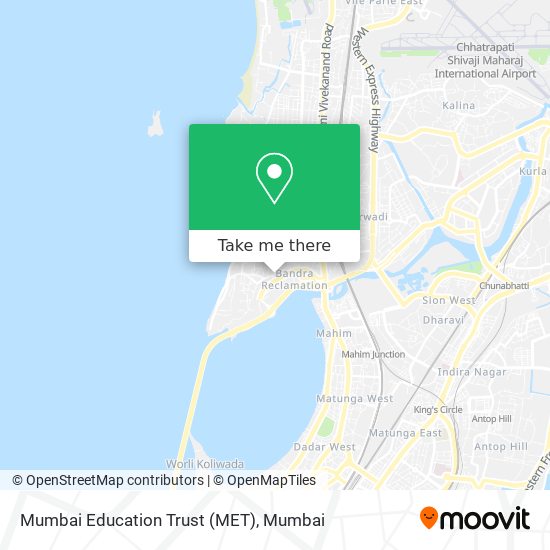 Mumbai Education Trust (MET) map