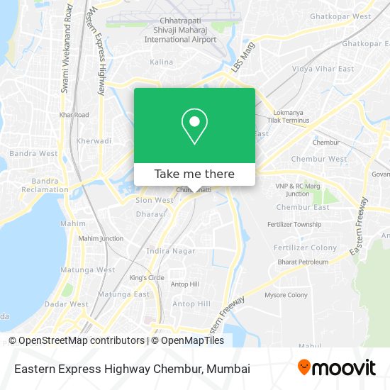 Eastern Express Highway Chembur map