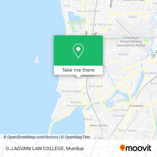 G.J.ADVANI LAW COLLEGE map