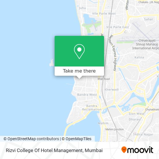 Rizvi College Of Hotel Management map