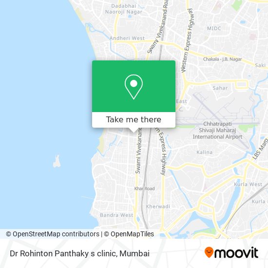 Dr Rohinton Panthaky s clinic map