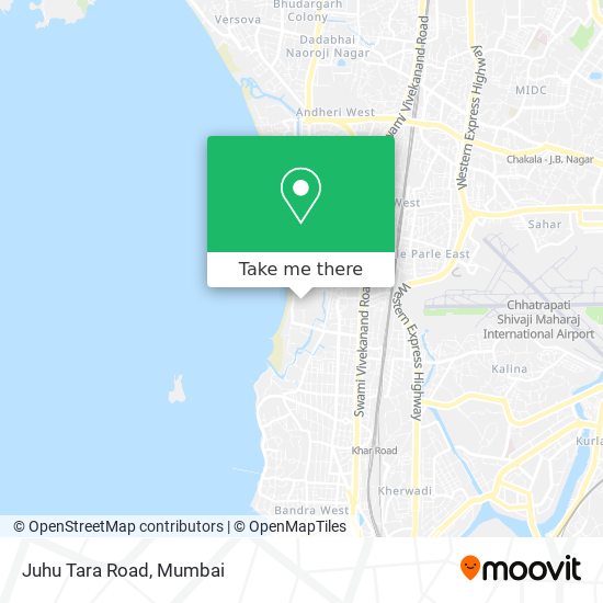 Juhu Tara Road map