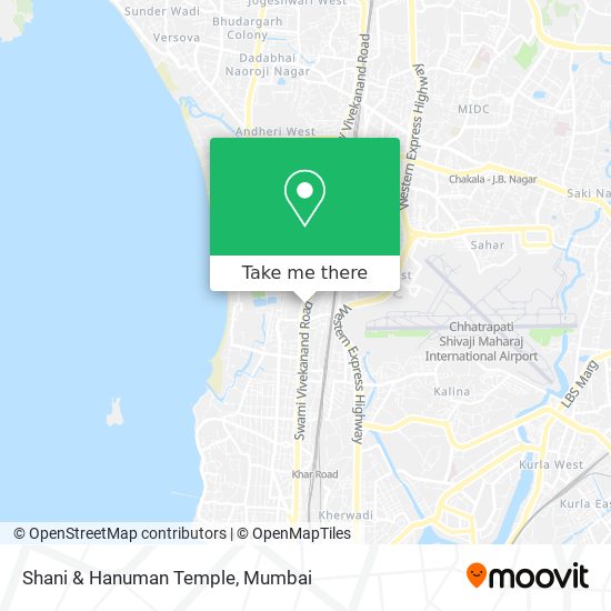 Shani & Hanuman Temple map