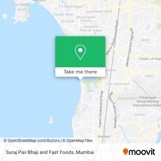 Suraj Pav Bhaji and Fast Foods map