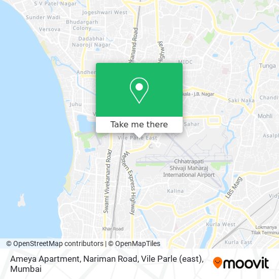 Ameya Apartment, Nariman Road, Vile Parle (east) map