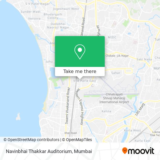 Navinbhai Thakkar Auditorium map