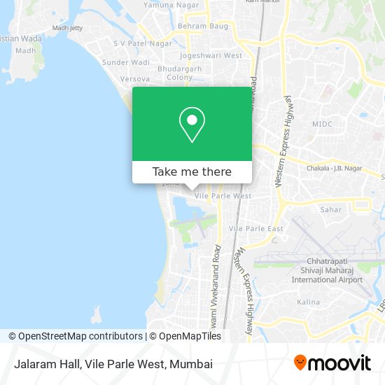 Jalaram Hall, Vile Parle West map