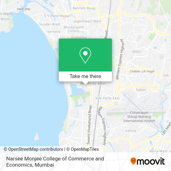 Narsee Monjee College of Commerce and Economics map