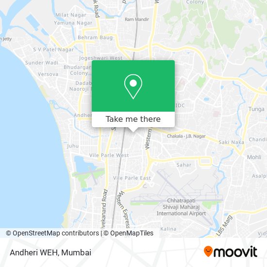 Andheri WEH map