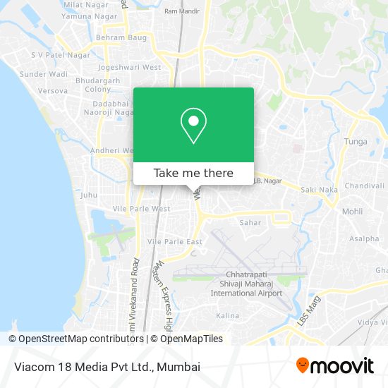 Viacom 18 Media Pvt Ltd. map