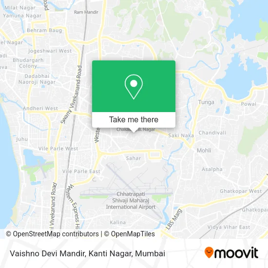 Vaishno Devi Mandir, Kanti Nagar map