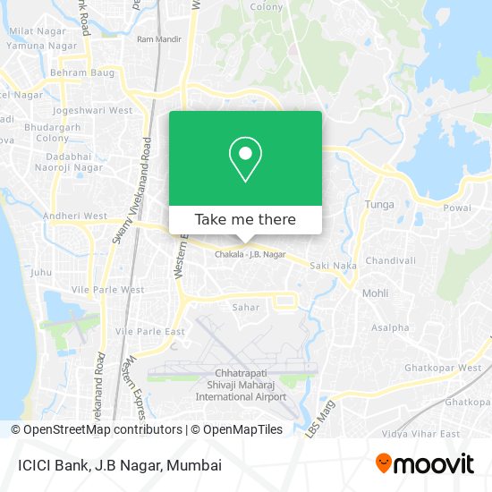 ICICI Bank, J.B Nagar map