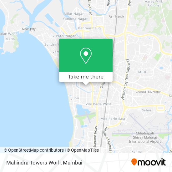 Mahindra Towers Worli map