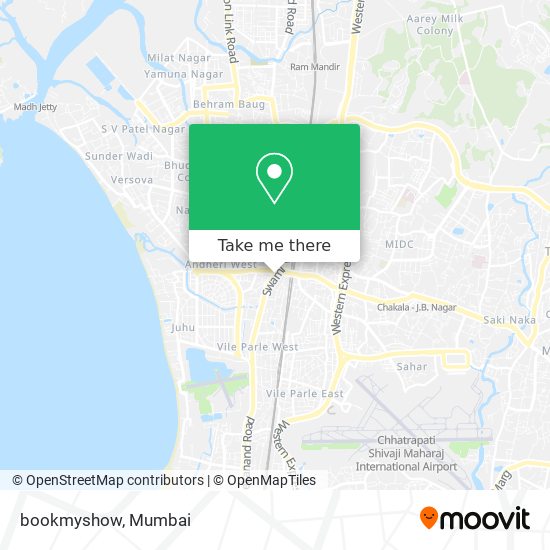 bookmyshow map