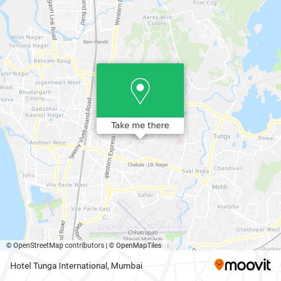 Hotel Tunga International map