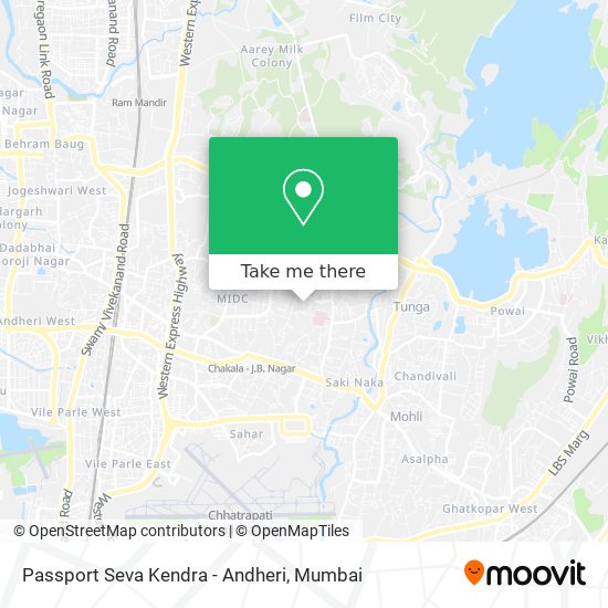Passport Seva Kendra - Andheri map