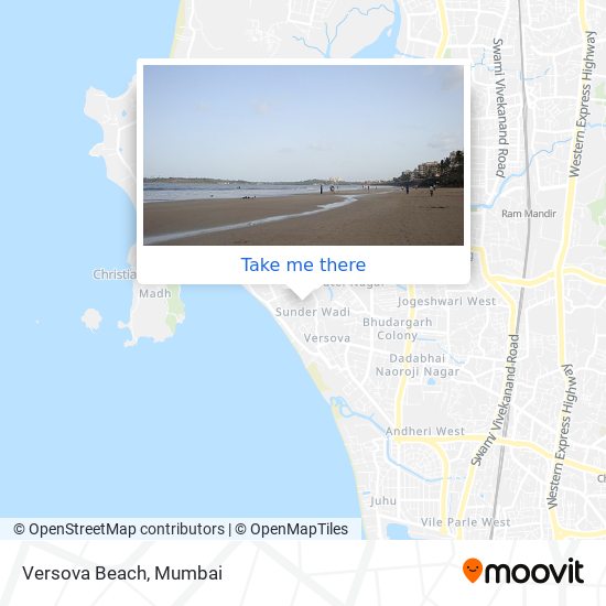 Versova Beach map