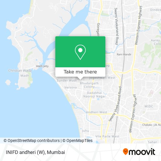 INIFD andheri (W) map