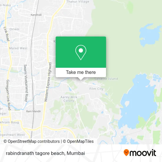 rabindranath tagore beach map