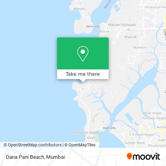 Dana Pani Beach map