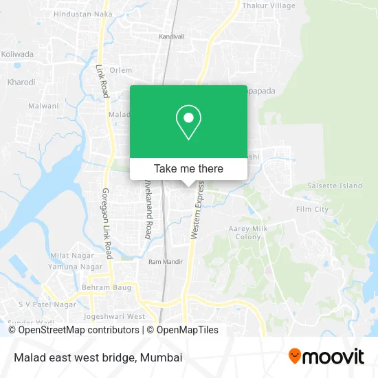 Malad east west bridge map