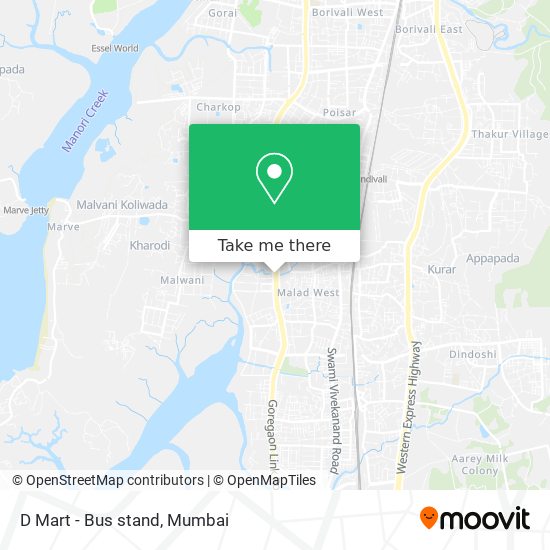 D Mart - Bus stand map