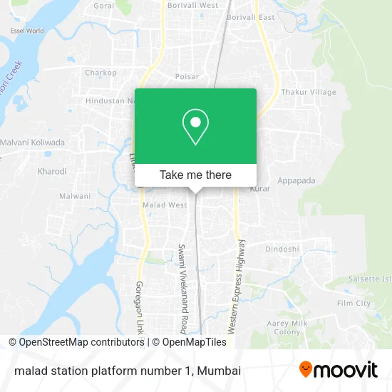 malad station platform number 1 map