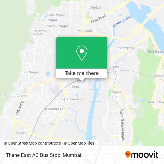 Thane East AC Bus Stop map