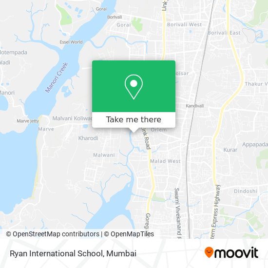 Ryan International School map