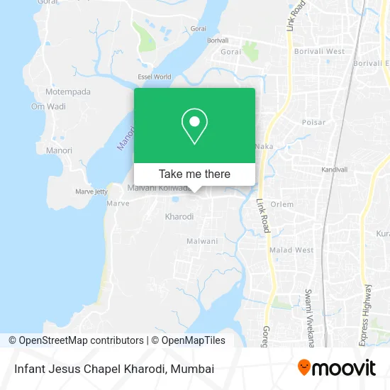 Infant Jesus Chapel Kharodi map