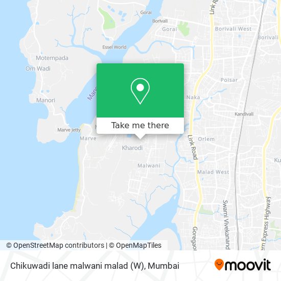 Chikuwadi lane malwani malad (W) map
