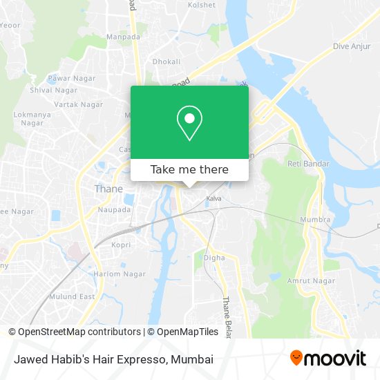 How to get to Jawed Habib's Hair Expresso in Mumbra-Kalwa by Bus or Train?