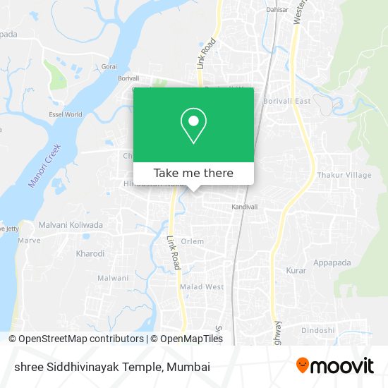 shree Siddhivinayak Temple map