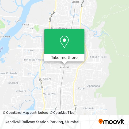 Kandivali Railway Station Parking map