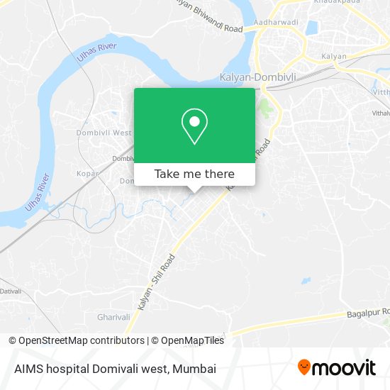 AIMS hospital Domivali west map