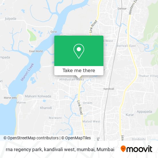 rna regency park, kandivali west, mumbai map