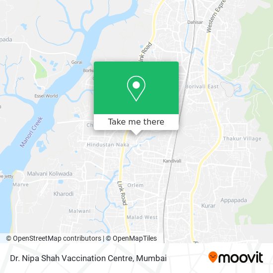 Dr. Nipa Shah Vaccination Centre map