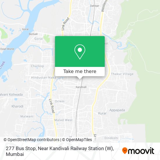 277 Bus Stop, Near Kandivali Railway Station (W) map