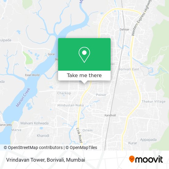 Vrindavan Tower, Borivali map