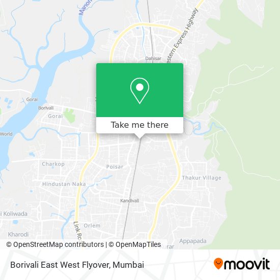 Borivali East West Flyover map