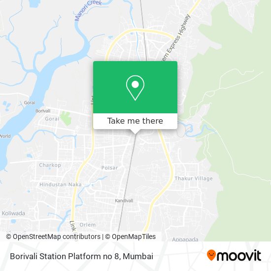 Borivali Station Platform no 8 map