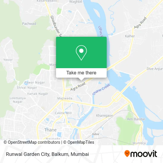 Runwal Garden City, Balkum map