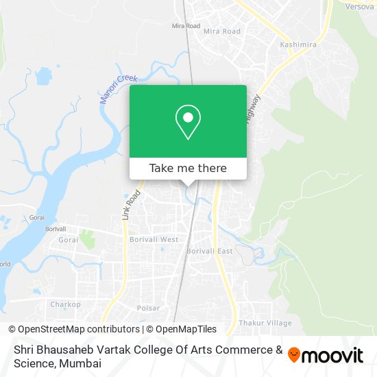 Shri Bhausaheb Vartak College Of Arts Commerce & Science map