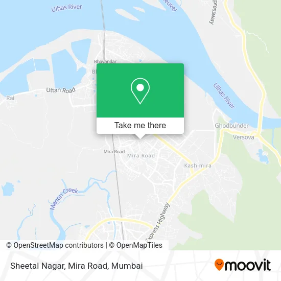 Sheetal Nagar, Mira Road map